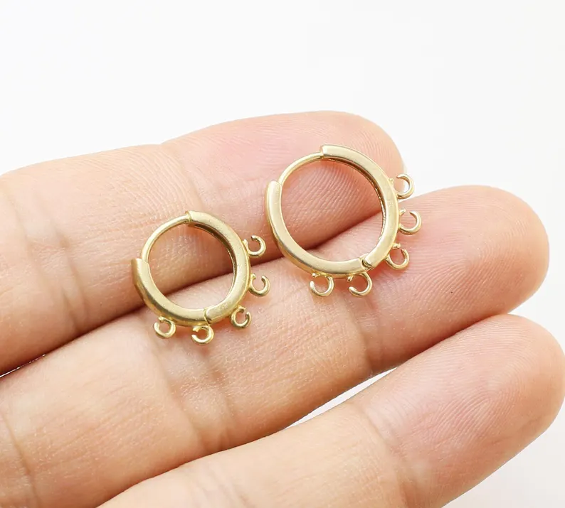 Jewelry Making Loops - 10 peças de argolas de latão