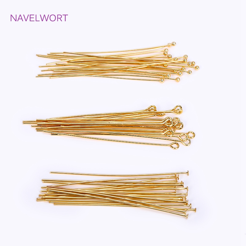 Jewelry Making Rivets - 50 pçs/lote 18k pinos banhados a