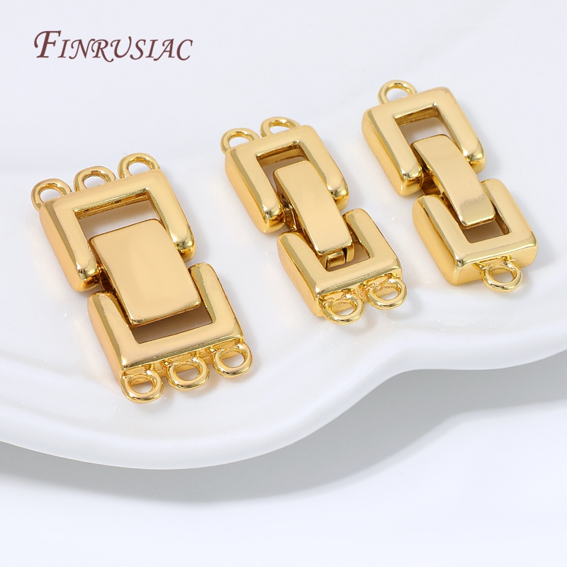 Jewelry Making Loops - Fecho Conector Retangular Banhado a Ouro