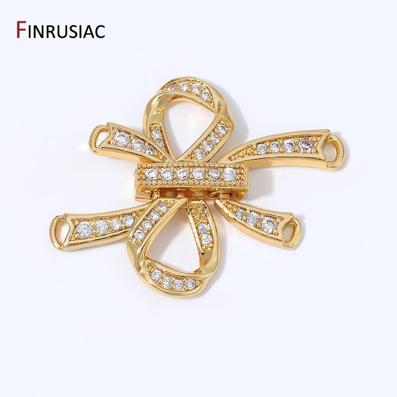 Jewelry Making Material - Fecho de Laço Oco em Latão