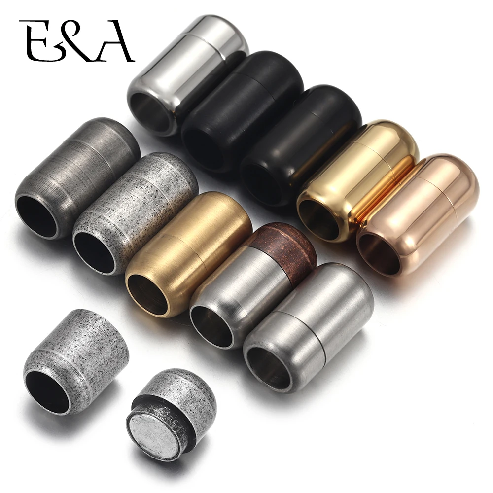 Jewelry Making Material - Aço inoxidável 3mm-8mm fechos magnéticos redondos