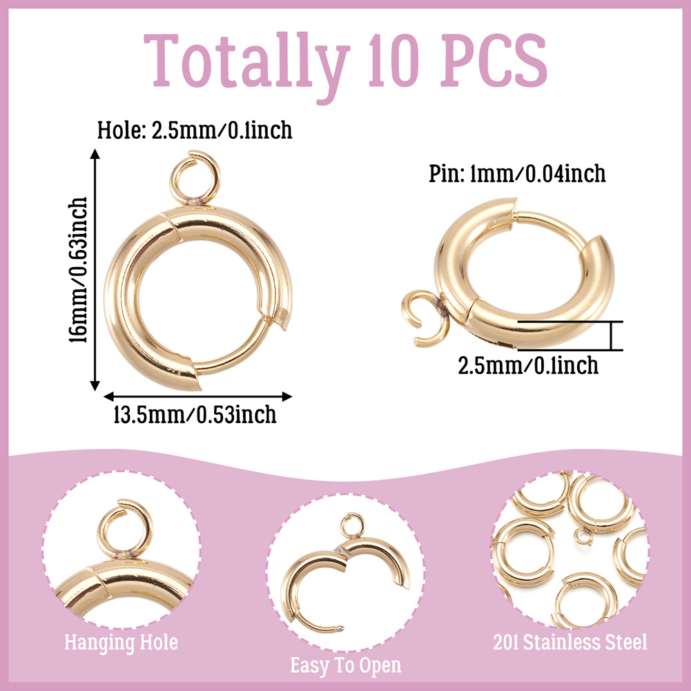 10 peças de Ganchos de Brinco  - Jewelry Making Loops avaliação e preço