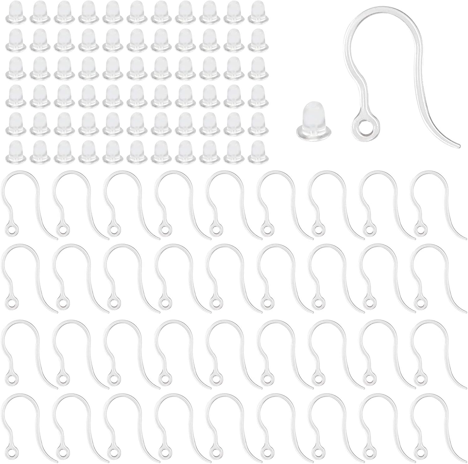 Ganchos de brinco de plástico  - Jewelry Making Loops avaliação e preço