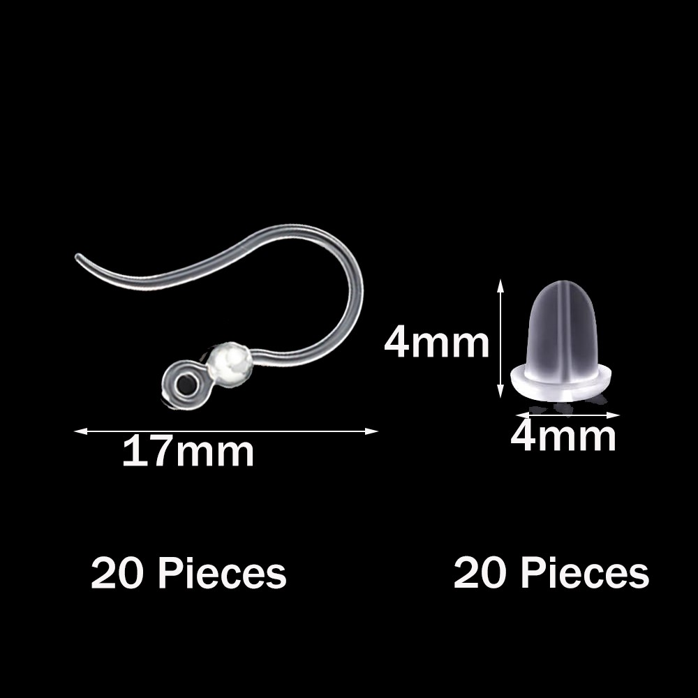 Ganchos de brinco de plástico  - Jewelry Making Loops avaliação e preço