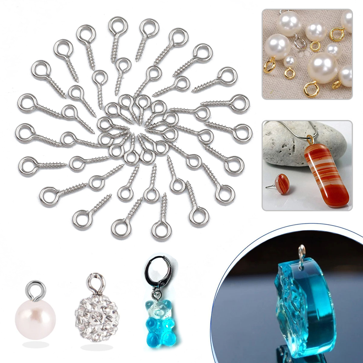 100 peças 4x 8/5x1 0/5x12mm mi - Jewelry Making Rivets avaliação e preço