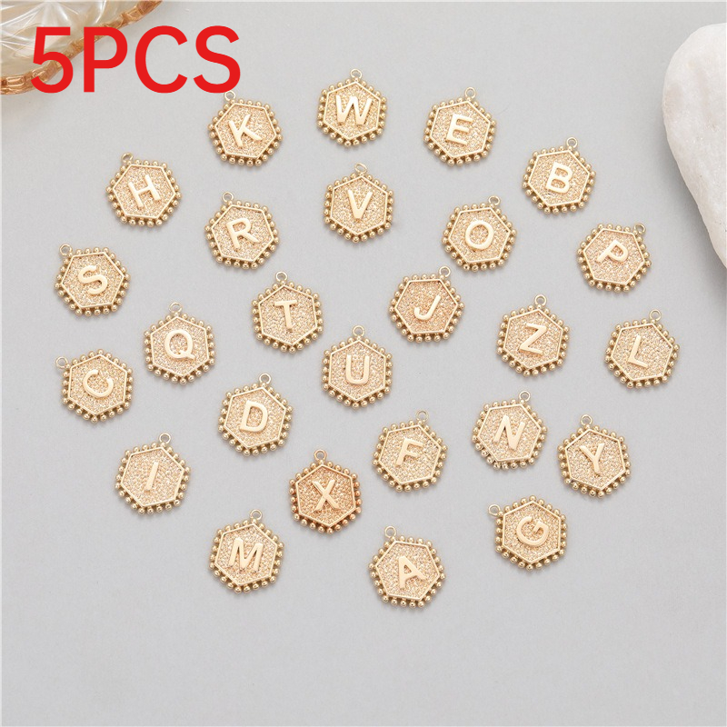 5 peças de pingentes hexagonai - Jewelry Making Rivets avaliação e preço