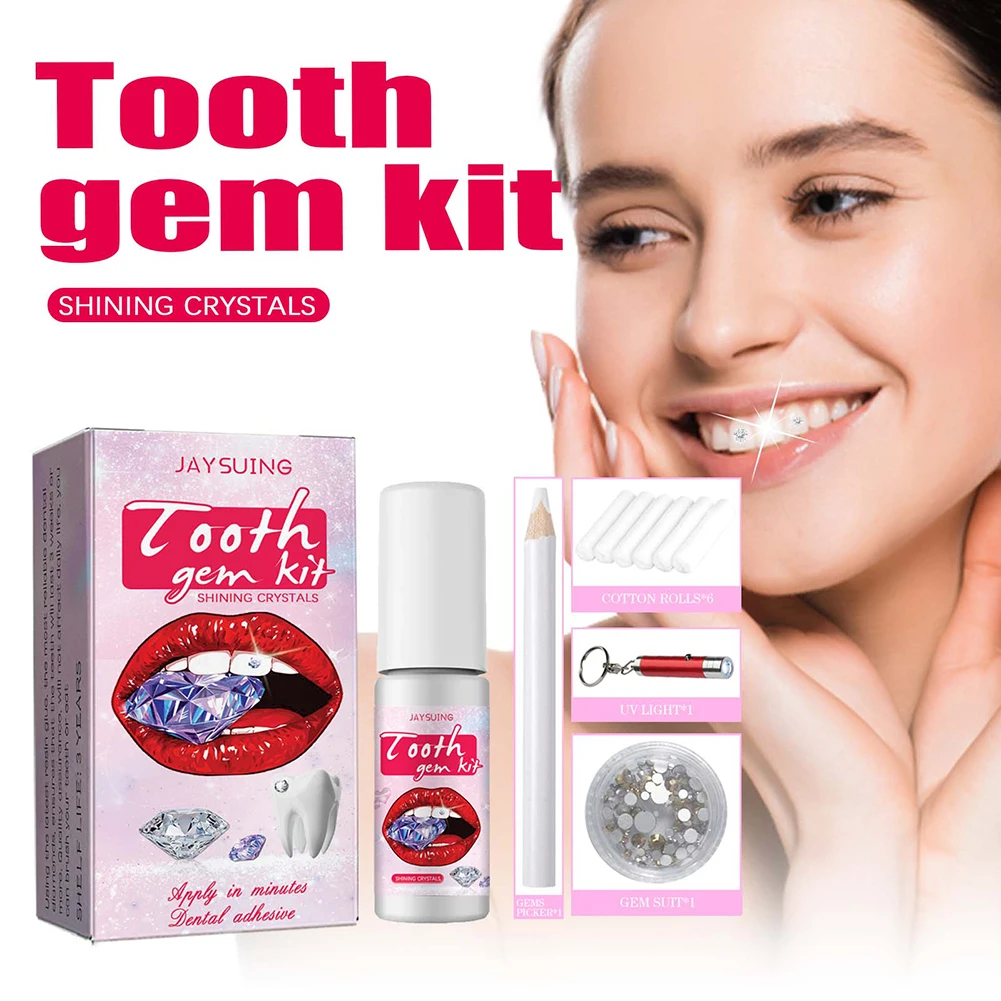 Dente Gems Kit com Cura Cola L - Jewelry Making Kit Professional avaliação e preço