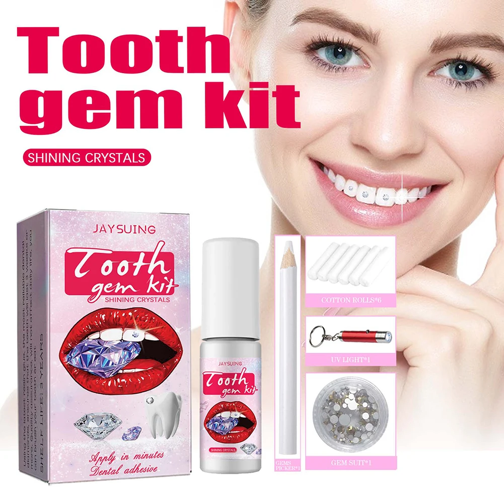 Dente Gems Kit com Cura Cola L - Jewelry Making Kit Professional avaliação e preço