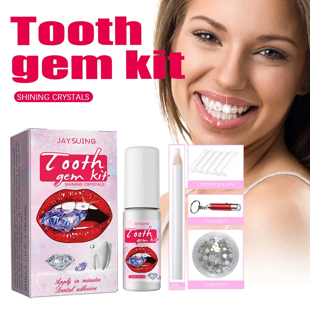 Dente Gems Kit com Cura Cola L - Jewelry Making Kit Professional avaliação e preço